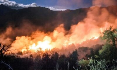 Sigue la lucha contra los incendios en Chubut y Río Negro.