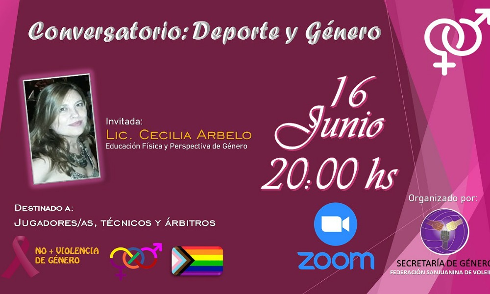 La Secretaría de Género de la Federación Sanjuanina de Voley invita a un nuevo conversatorio.