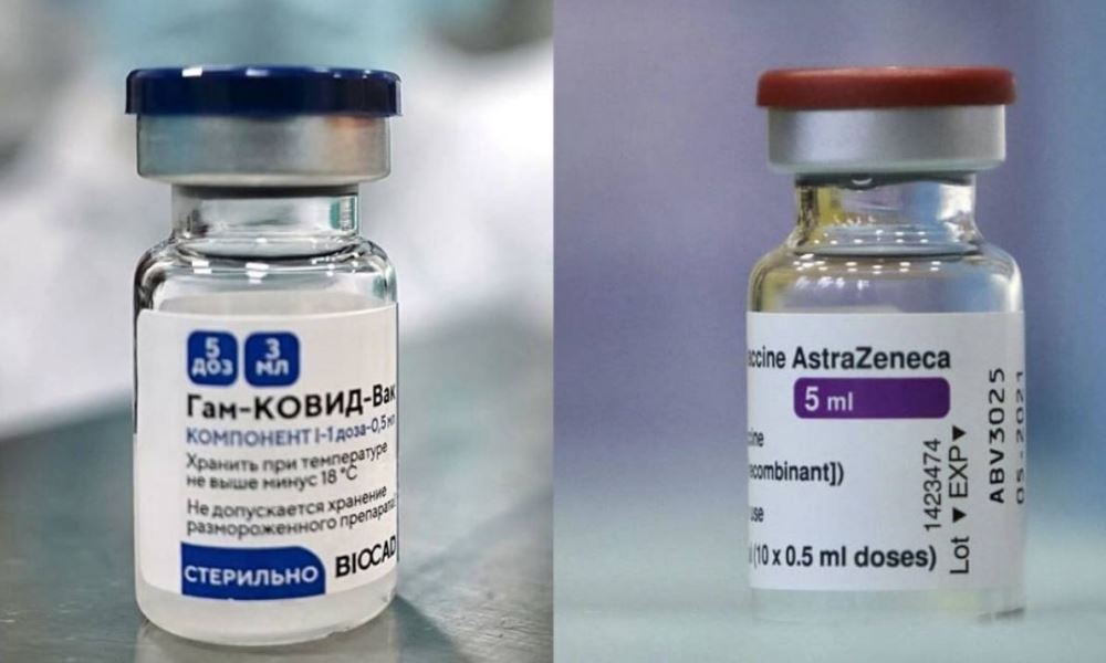 El Fondo de Inversiones Directas de Rusia dijo que es seguro combinar Sputnik V y Astrazeneca.