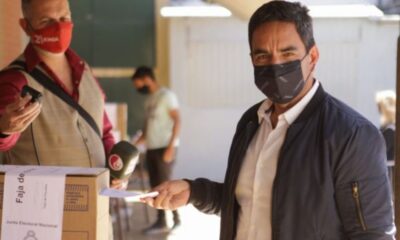 Cornejo emitió su voto en una escuela de Capital.