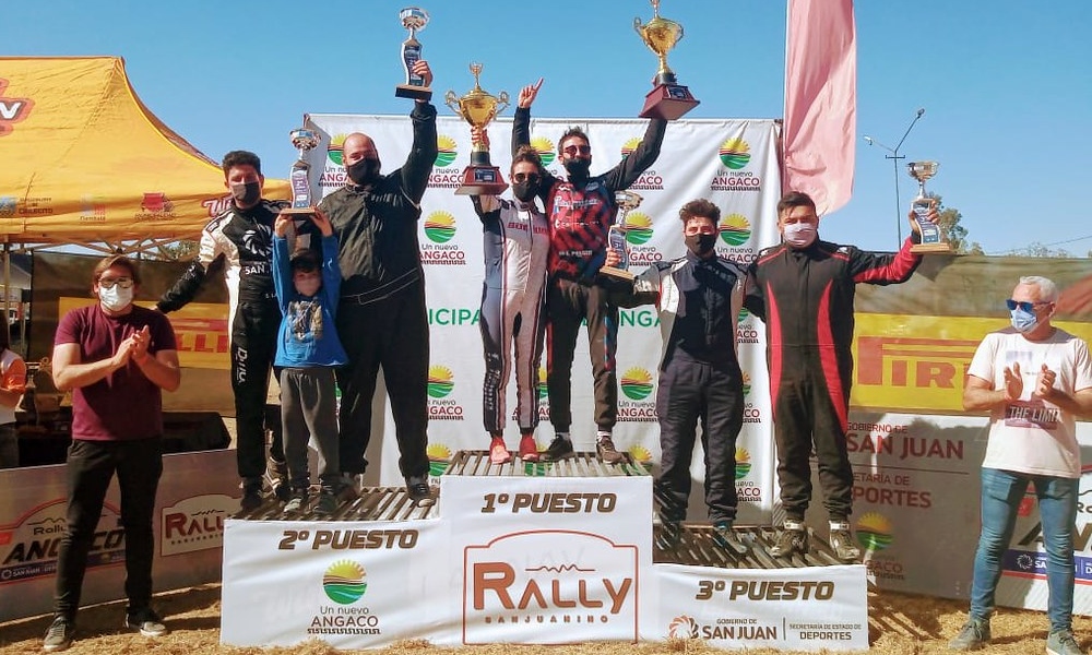 Gastón Pastén se quedó con el Rally de Angaco.