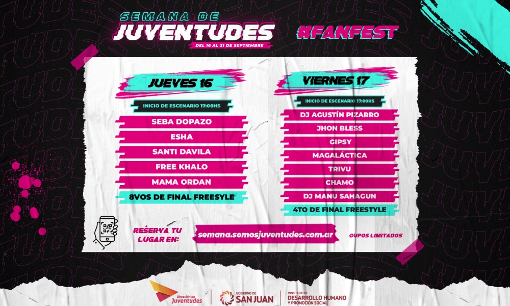 El Fan Fest será el centro de entretenimiento de la Semana de las Juventudes.