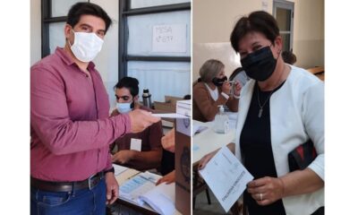 Ocampo y Guzmán, acompañados por Arancibia, votaron en Rivadavia.