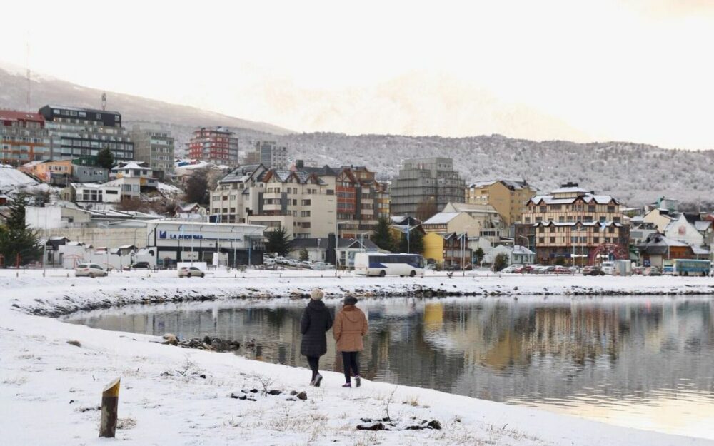 Ushuaia sorprende con una gran nevada en plena primavera.