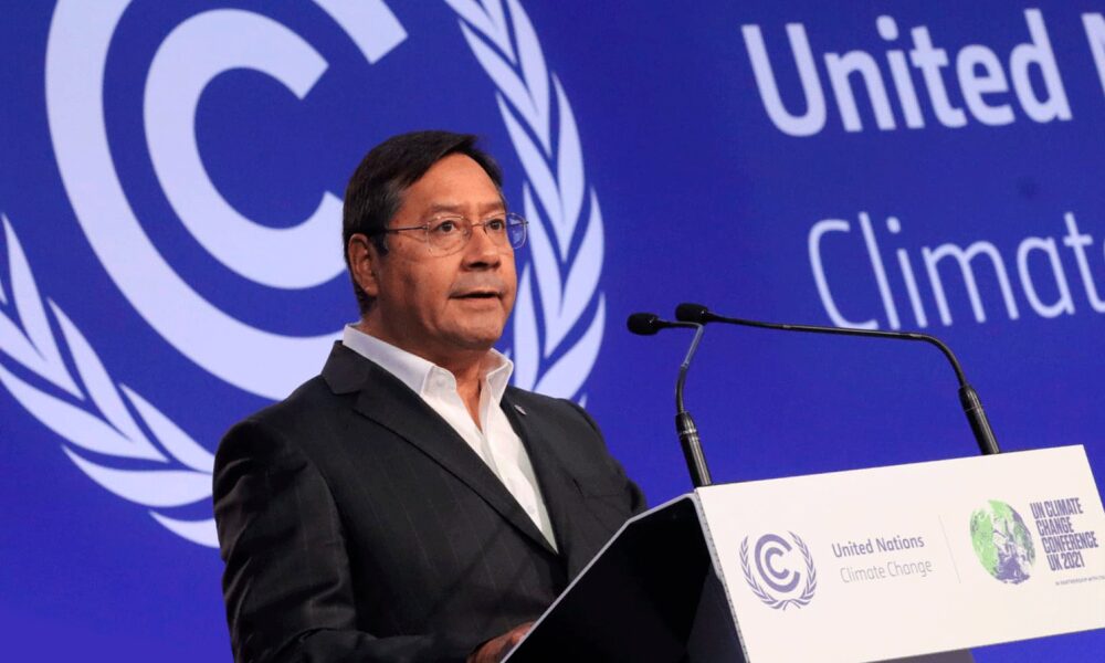 COP26: la posición progresista de Bolivia. Arce en contra de los mercados de carbono.