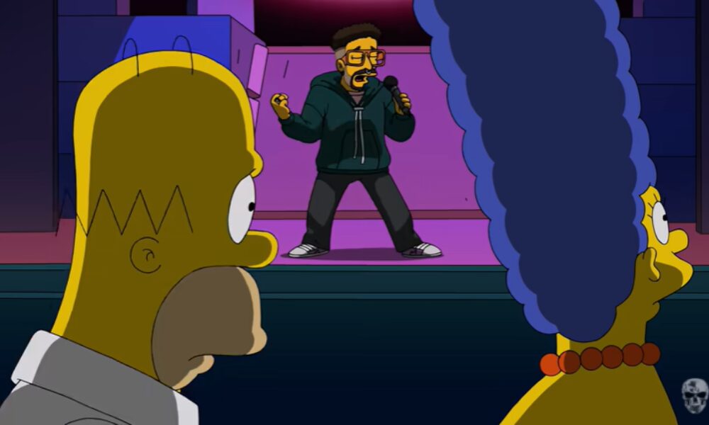 Bad Bunny junto a Los Simpson en un nuevo video musical.