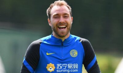 Christian Eriksen volvió a entrenar después del paro cardíaco que sufrió en la Eurocopa.