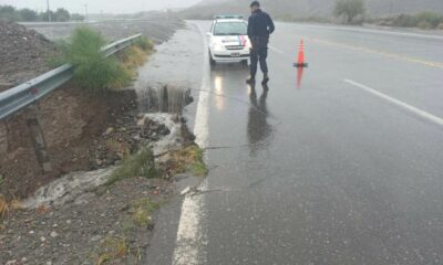 Un hombre en Ullum quedó varado en las inmediaciones de El Castillito debido a la lluvia.