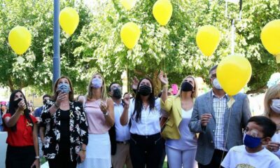 La Legislatura participó de la emotiva suelta de globos por el Día Internacional de la Lucha Contra el Cáncer Infantil.