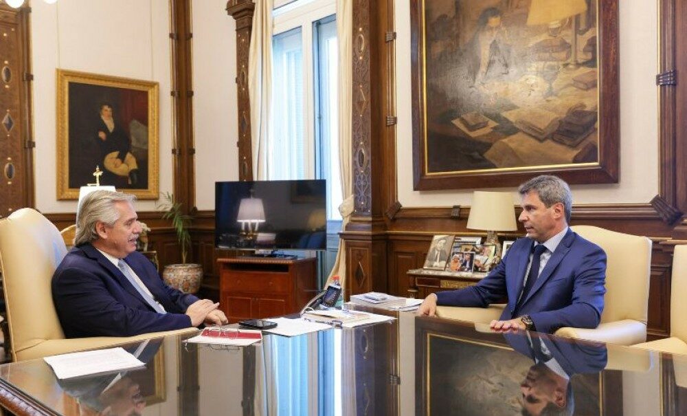 El gobernador se reunió con el presidente Alberto Fernández.