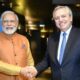 G7: Fernández junto al primer ministro de India, Narendra Modi.