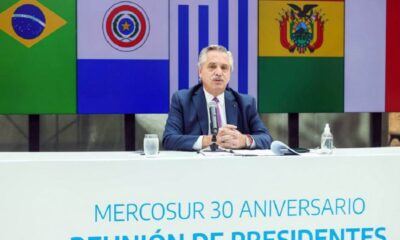 En el Mercosur, Alberto Fernández llamó al resto de los líderes a estar «más unidos que nunca».