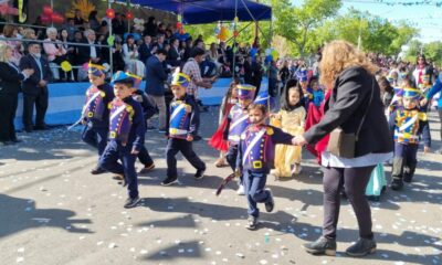 Los niños de Chimbas homenajearon a los Héroes de Malvinas con un gran desfile.