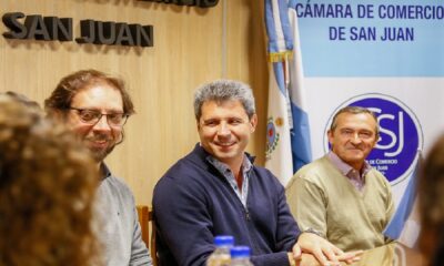 El gobernador Sergio Uñac visitó la Cámara de Comercio de San Juan.