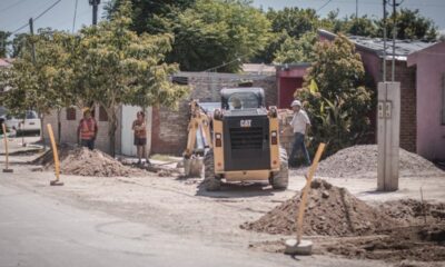 Inicia una gran obra para dotar a una zona de Caucete de gas natural.