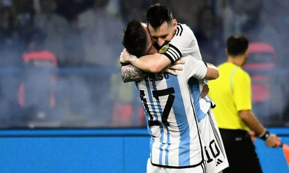 Argentina goleó 7-0 a Curazao en la fiesta de los campeones del mundo.