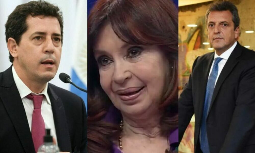 Reunión cumbre de Cristina Kirchner con Wado de Pedro y Sergio Massa.