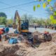 La obra de OSSE que mejorará el caudal de agua en Caucete, se encuentra en su etapa final.