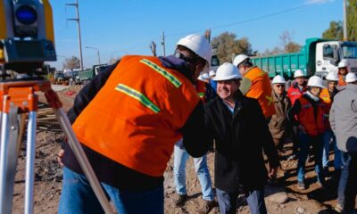 El Gobernador Orrego visitó la obra de ensanche de Calle 5