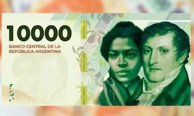 Comenzó a circular el nuevo billete de 10.000 pesos