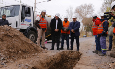 El gobernador Orrego recorrió una obra de agua potable que beneficiará a casi 40 mil habitantes