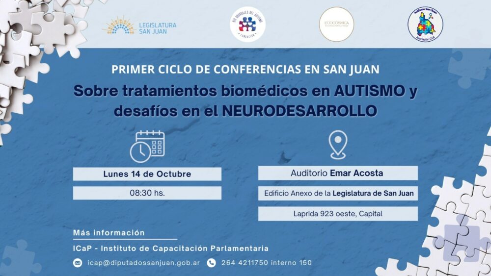 Disertarán sobre tratamientos biomédicos en Autismo y desafíos en el Neurodesarrollo