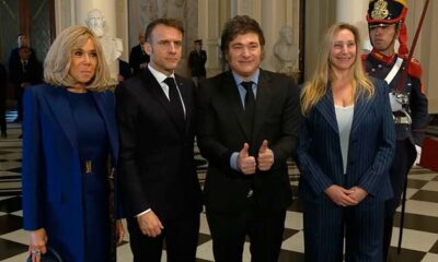 Javier Milei recibió a Emmanuel Macron en la Casa Rosada