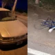 Médano de Oro: un policía pasado de copas atropelló de atrás a un ciclista y lo dejó mal herido