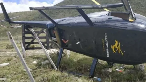 Se estrelló un helicóptero del Ejército Argentino en Mendoza con cinco solados adentro