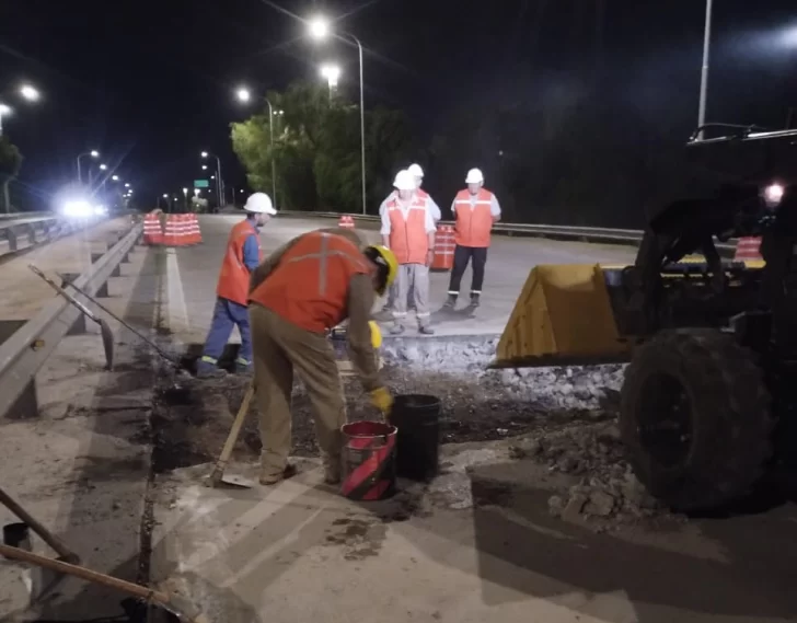 Circunvalación: reparan el tramo más roto, con trabajos sólo de noche