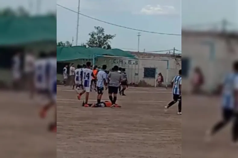 Otra vez violencia en el fútbol, esta vez en Sarmiento